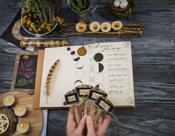 Witchcraft Moon Altar