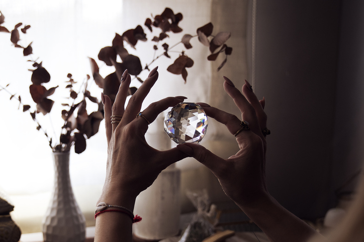 Woman Scrying with a Crystal Ball